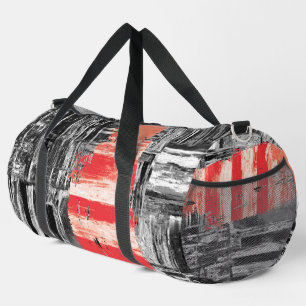 Drucken-Schneiden-Nähen-Tasche – Rotes Puls-Abstra Duffle Bag