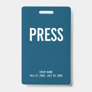 Drücken Sie das Abzeichen All Access Pass Event Bl Ausweis