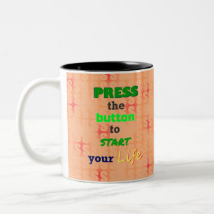 Drücken Sie die grüne Taste  Zweifarbige Tasse