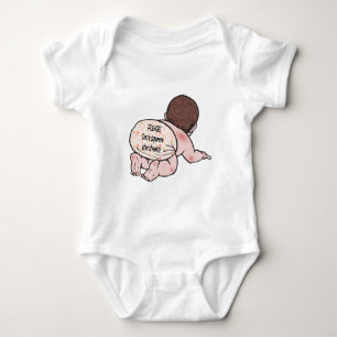Drücken Sie die Wangen nicht zusammen Baby Strampler