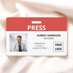 Drücken Sie Einfache Foto-ID Ausweis