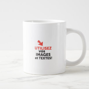 Drucken Sie Ihre Designs online auf Französisch Jumbo-Tasse