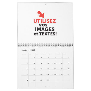 Drucken Sie Ihre Designs online auf Französisch Kalender