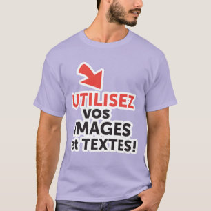Drucken Sie Ihre DIY-Designs online auf Französisc T-Shirt