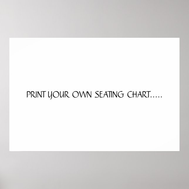 DRUCKEN SIE IHRE EIGENE SITZKARTE POSTER (Vorne)