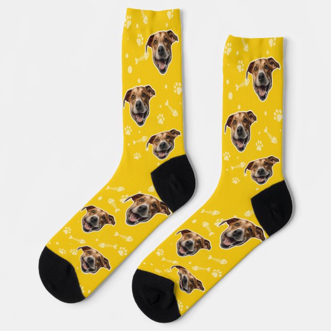 Drucken Sie Ihre Foto-Pet-Gesichtssocken individue Socken (Linkes Detail)