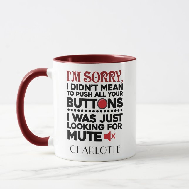 Drücken Sie Ihre Tasten Mama Holiday Gag Tasse (Links)