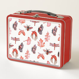 Drucken Sie Lunch-Box mit Roter Natur Metall Brotdose