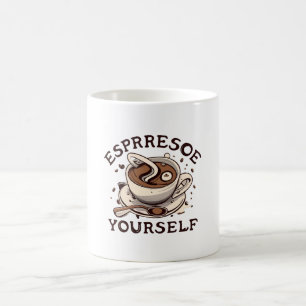Drücken Sie sich aus Kaffeetasse