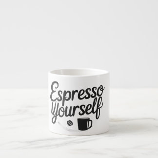 Drücken Sie sich aus – Lustiger Kaffeebecher für K Espressotasse