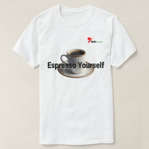 "Drücken Sie sich aus" Lustiges T-Shirt für Kaffee