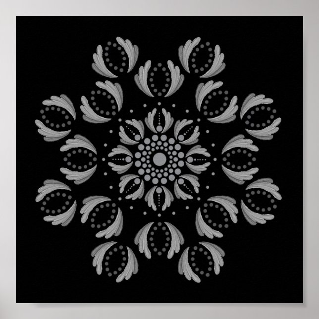 Drucken Sie sich ein eigenes Mandala Template Post Poster (Vorne)