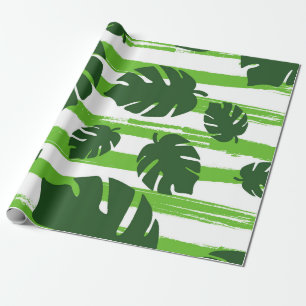 Drucken Sie sommerliche exotische Dschungelpflanze Geschenkpapier