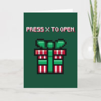 Drücken Sie X to Open - Video Game Pixel Christmas