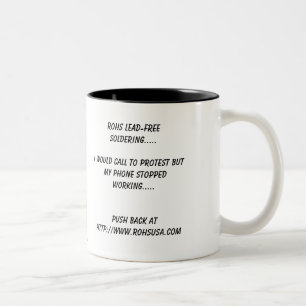Drücken Sie zurück Logo, RoHS bleifreies lötend Zweifarbige Tasse