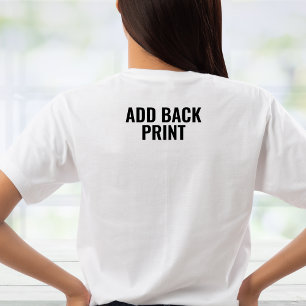 Drucken von benutzerdefiniertem Text Zurück Drucke T-Shirt