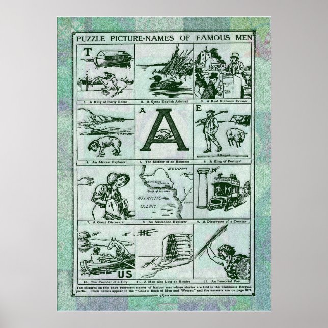 Drucken von Bildbezeichnungen im Puzzle Poster (Vorne)