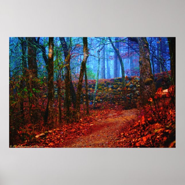Drucken von Feuer- und Eiswald-Ölgemälden Poster (Vorne)