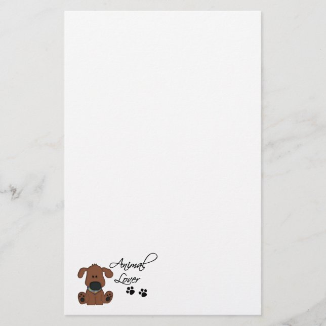 Drucken von Hunden und Pfoten Briefpapier (Vorderseite)