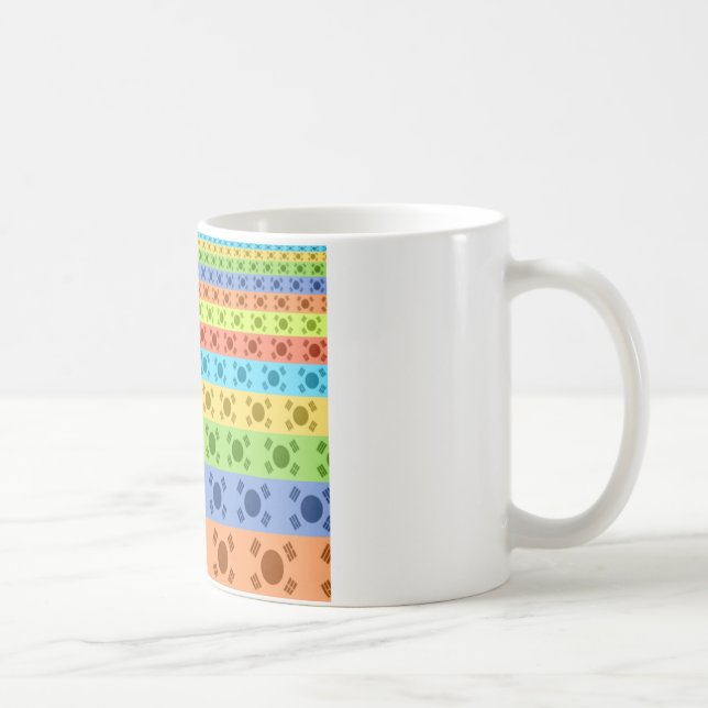 Drucken von mehrfarbigen koreanischen Flaggen Kaffeetasse (Rechts)