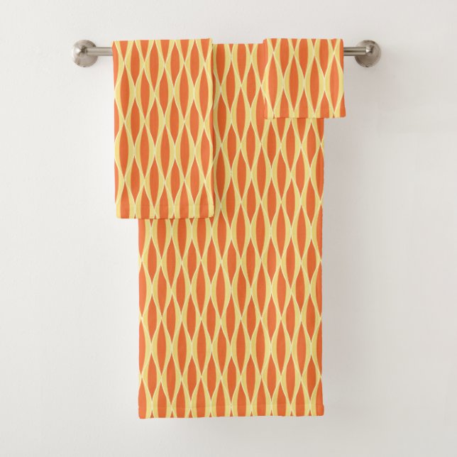 Drucken von Multifunktionsleisten, orange und gold Badhandtuch Set (Insitu)