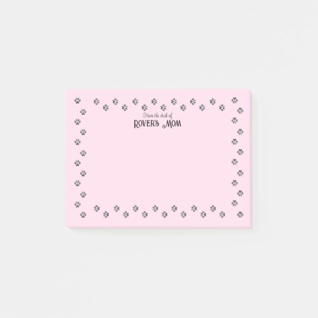 Drucken von Paw von der Schreibtisch Post-it Klebezettel (Vorderseite)