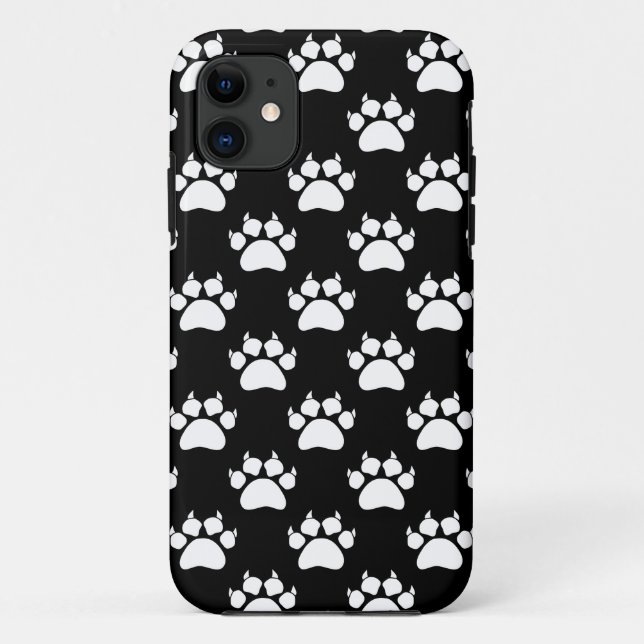 Drucken von weißen Katzenpasten und -mustern Case-Mate iPhone Hülle (Rückseite)