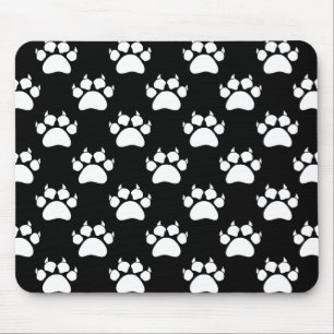 Drucken von weißen Katzenpasten und -mustern Mousepad