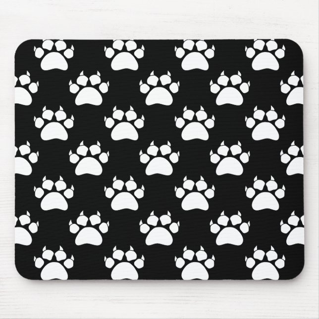Drucken von weißen Katzenpasten und -mustern Mousepad (Vorne)