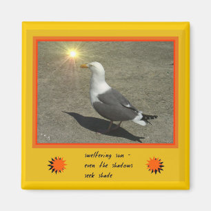 Drückend heißer Sunhaiku-Kunst-Magnet Magnet