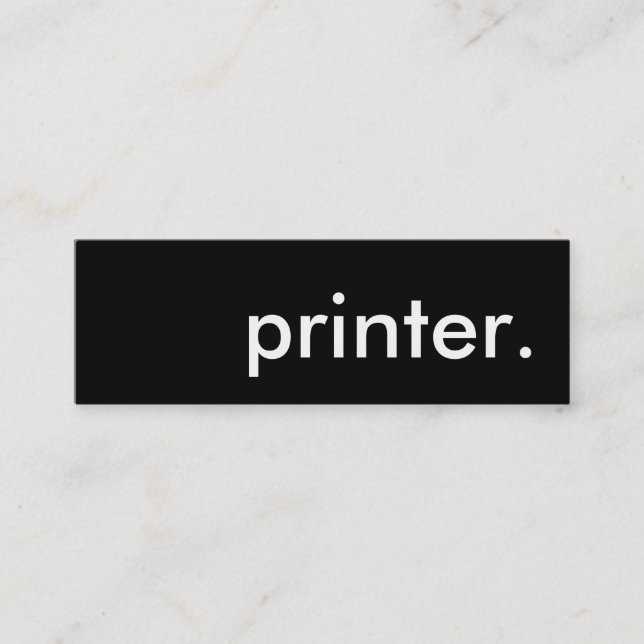 Drucker. Mini Visitenkarte (Vorderseite)