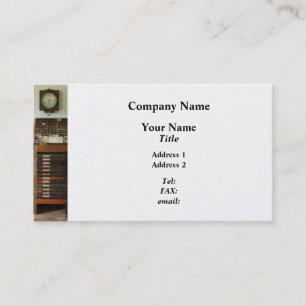 Druckerei mit Uhr Visitenkarte