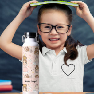 Druckereien & Herz-weiche Pastelle Kinder Trinkflasche