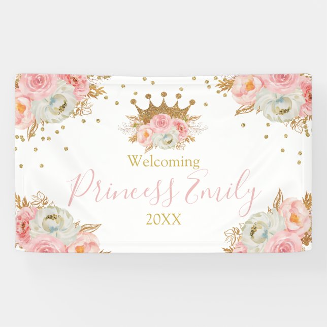 Druckfarben-Rosa- und Goldbanner Banner (Horizontal)