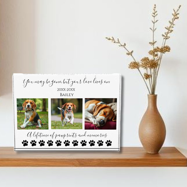 Druckfarben und Erinnerungen nach Kundenwunsch - Fotoblock (Pawprints & Memories-Pet Memorial-Custom Pet- Photo Block)
