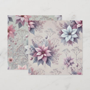 Druckfarben und Lavendel Poinsettia Scrapbook Einladung