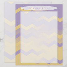 Druckformatlavender und Zickzack Stationery