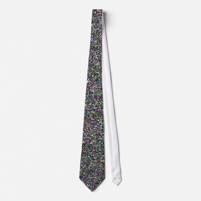 Druckgrafik Glitzer Sparkle Bling Jewel Krawatte (Vorderseite)