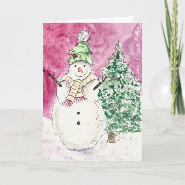 Druckgrösse für Aquarellbilder nach oben Karte (Vorderseite)
