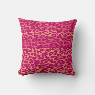 Druckhaube in rosa Leopard Kissen