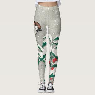 DRUCKjapanischer WOODBLOCK DRUCK DER LEGGINGS- Leggings