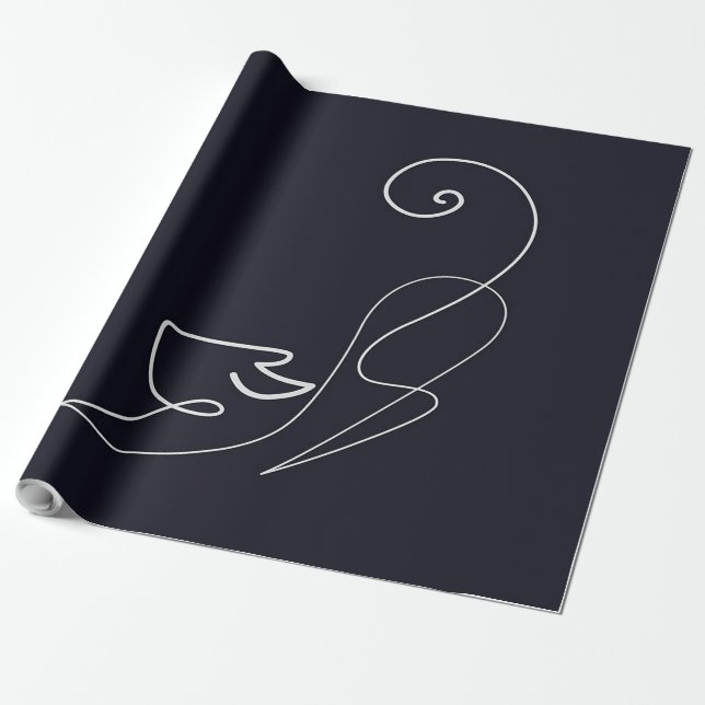 Druckkatzenverpackungspapier | Geschenkpapier für  (Ungerollt)
