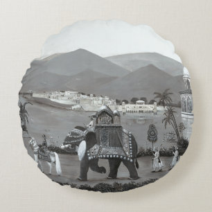 Druckkissen zum indischen Kulturerbe Rundes Kissen