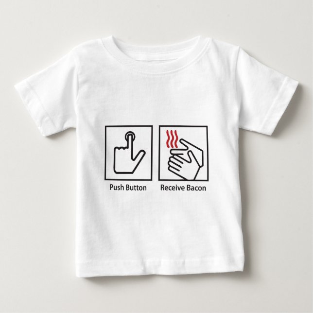 Druckknopf empfangen Speck Baby T-shirt (Vorderseite)