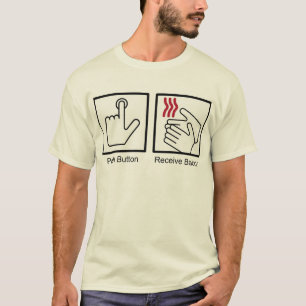 Druckknopf, empfangen Speck - Speck-Zufuhr T-Shirt