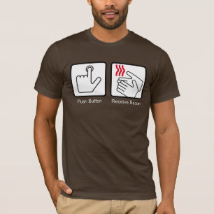 Druckknopf, empfangen Speck - Speck-Zufuhr T-Shirt
