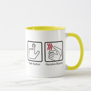 Druckknopf, empfangen Speck - Speck-Zufuhr Tasse