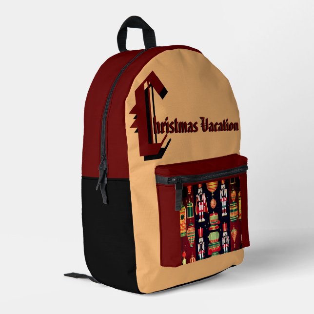Druckknopfbeutel Bedruckter Rucksack (Rückseitige Ecke links)