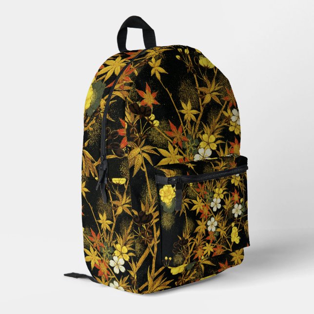 Druckknopfbeutel Bedruckter Rucksack (Rückseitige Ecke links)