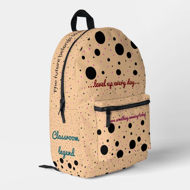 Druckknopfbeutel Bedruckter Rucksack (Rückseitige Ecke links)